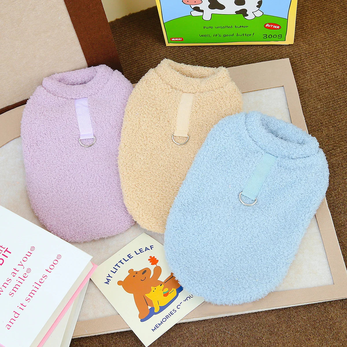 Soft Fleece Dog Jumper with D-Ring