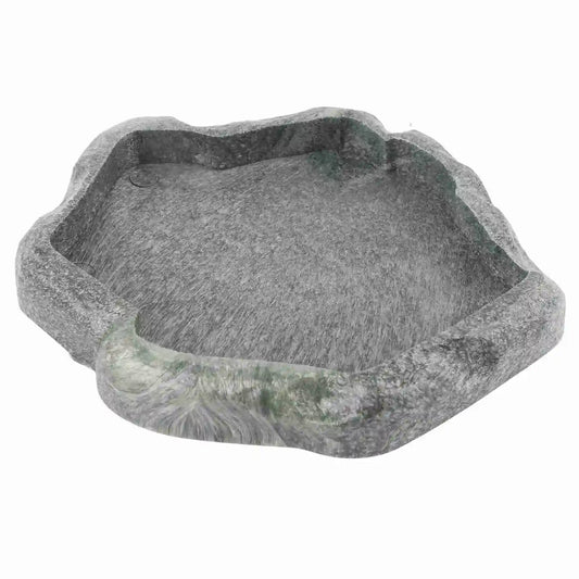 Rock-Style Reptile Feeding Bowl – Natural Look Resin Dish