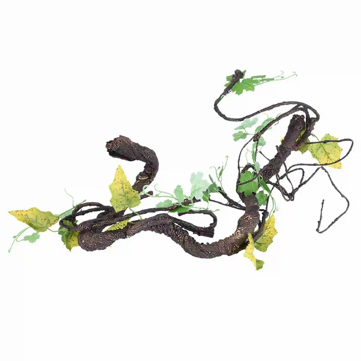 Artificial Jungle Vines with Leaves – Bendable Climbing Décor for Reptile Enclosures