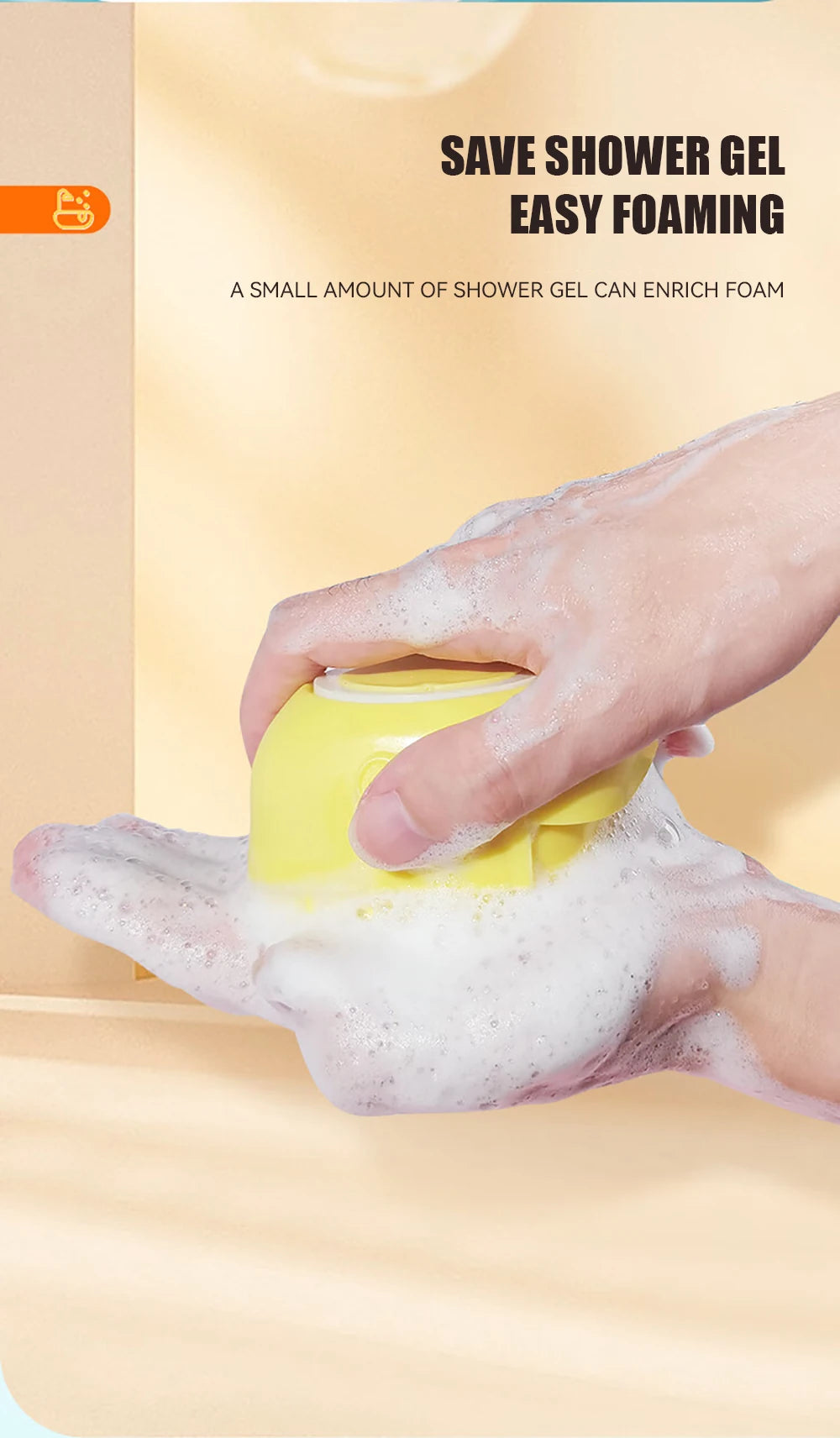 Pet Bathing Brush with Shampoo Dispenser – Soft Silicone Scrubber