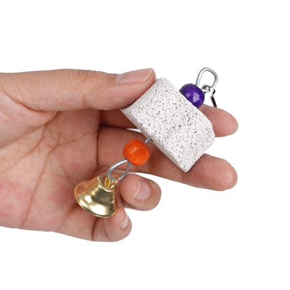 Natural Pumice Parrot Chew Toy – Teeth Grinding Hanging String