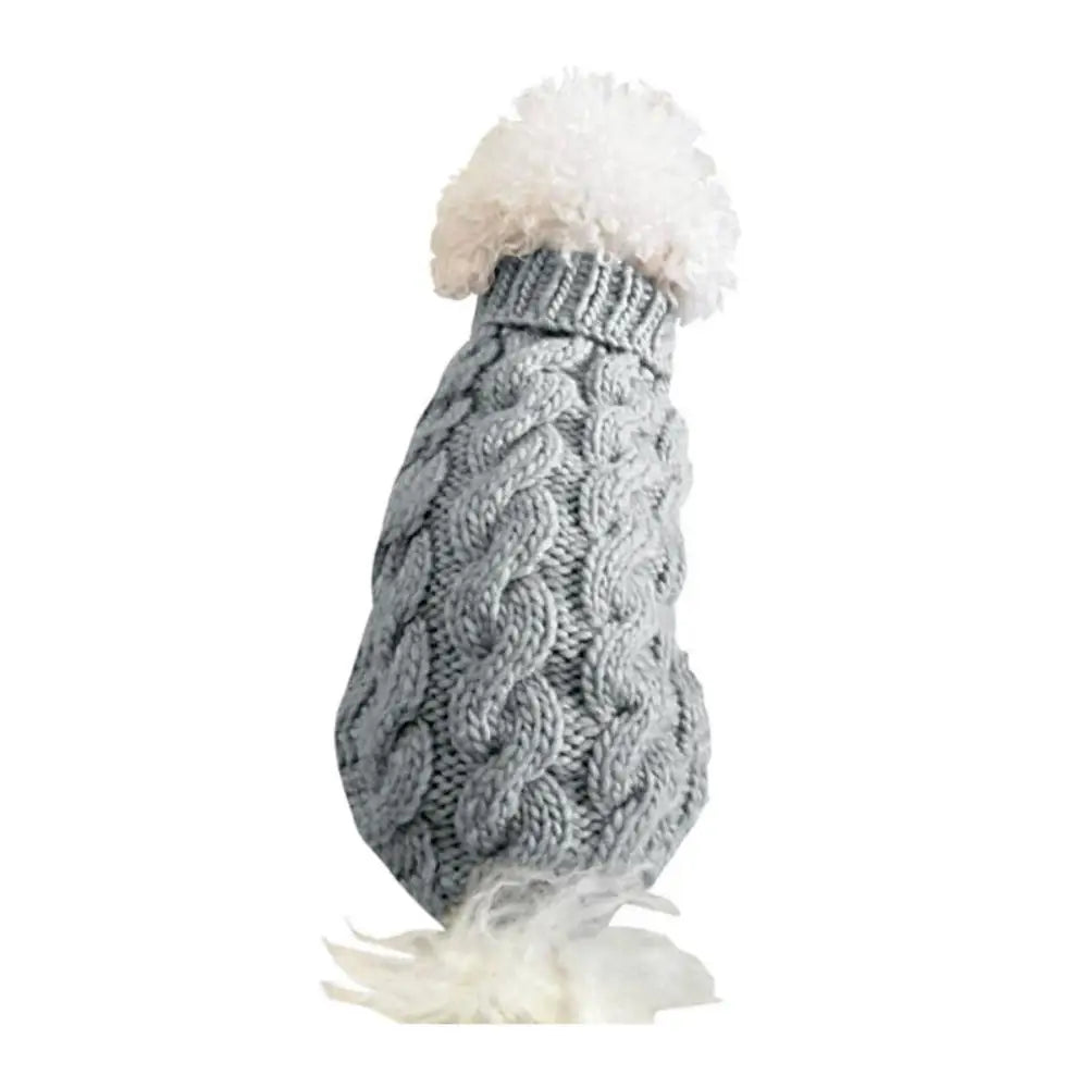 Cable Knit Dog Sweater – Warm Winter Pullover for Small to Medium Dogs