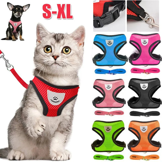 Cat Harness with Adjustable Lead Leash