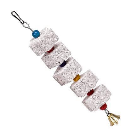 Natural Pumice Parrot Chew Toy – Teeth Grinding Hanging String