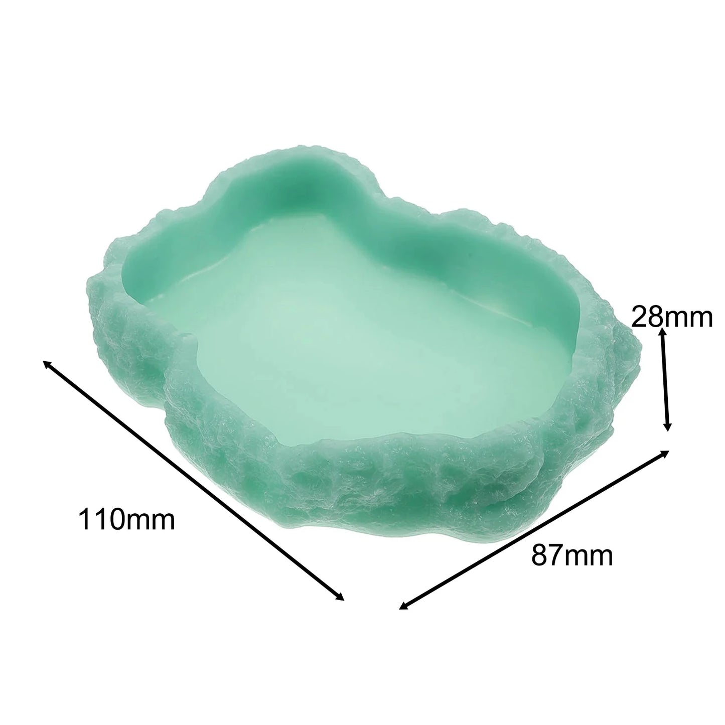 Natural Look Reptile Feeding Dish – Multi-Size Food & Water Bowl