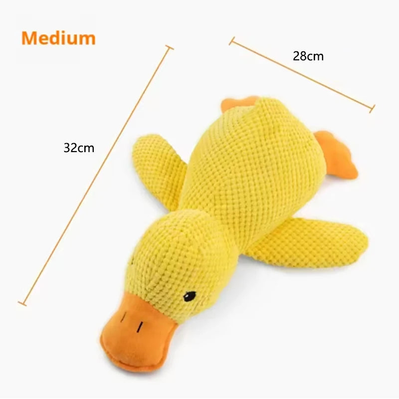 Plush Duck Dog Toy with Quack Sound – Soft Squeaky Playmate