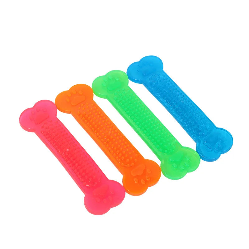 Flexible Bone Chew Toy – Soft Rubber Dog Teether