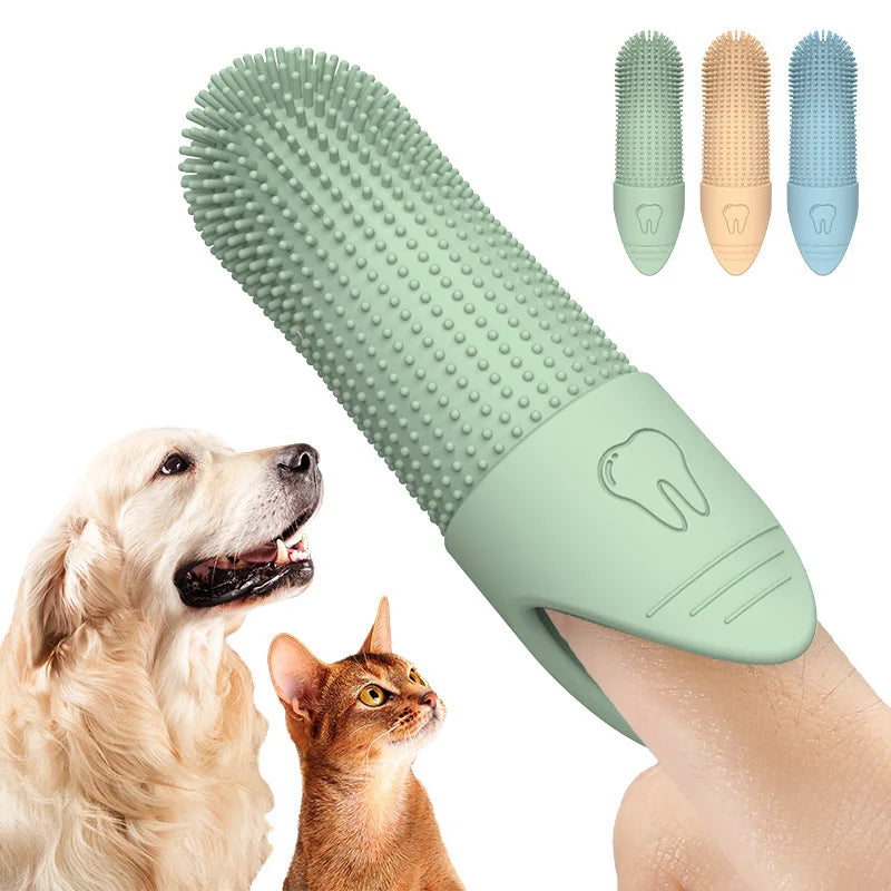 360° Silicone Finger Toothbrush for Dogs – Gentle & Effective Dental Care