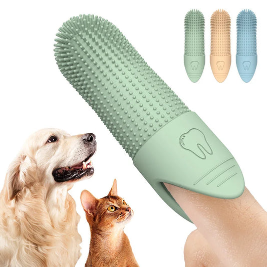 360° Silicone Finger Toothbrush for Dogs – Gentle & Effective Dental Care