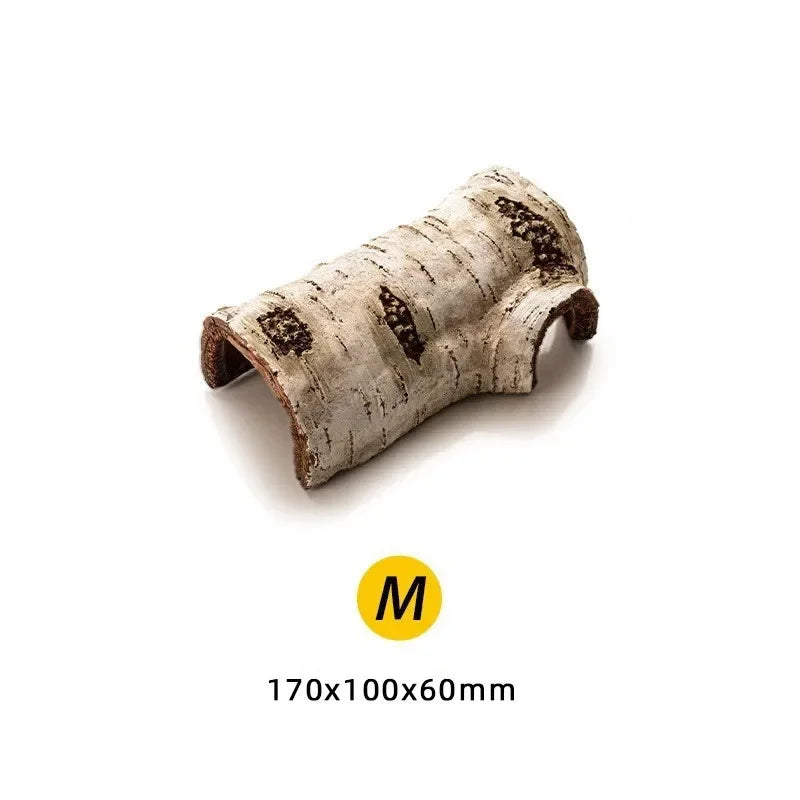 Betula Hide Cave – Realistic Birch Log Reptile Shelter