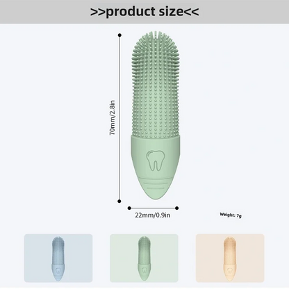 360° Silicone Finger Toothbrush for Dogs – Gentle & Effective Dental Care