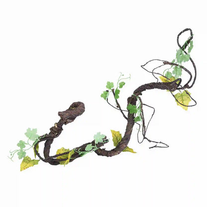 Artificial Jungle Vines with Leaves – Bendable Climbing Décor for Reptile Enclosures