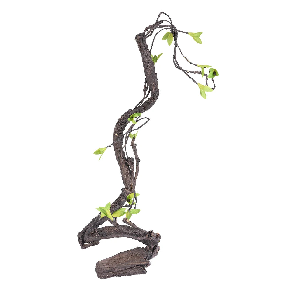 Artificial Jungle Vines with Leaves – Bendable Climbing Décor for Reptile Enclosures