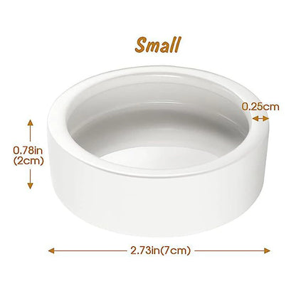 Ceramic Reptile Feeding Bowl – Anti-Escape Dish for Worms & Insects
