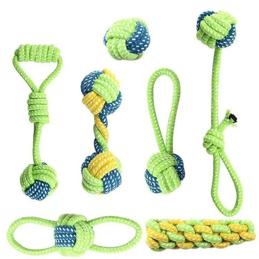 Durable Rope Dog Toy Collection – Tug, Chew & Fetch (7 Styles)
