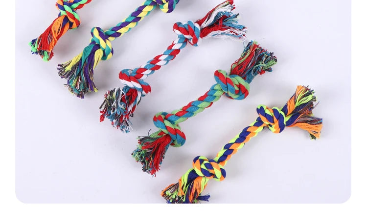 Colourful Cotton Rope Tug Toy – Durable Double Knot Design