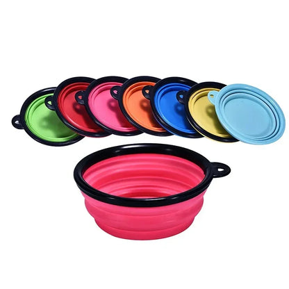 Collapsible Travel Pet Bowl with Clip – Portable Food & Water Dish