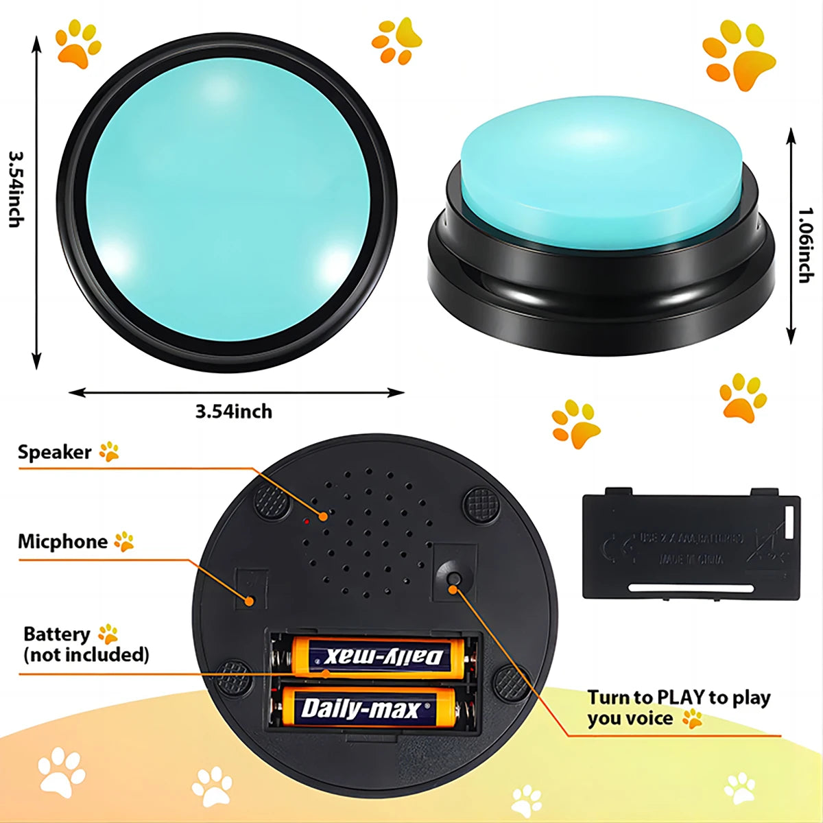 Dog Communication Button – Recordable Talking Toy