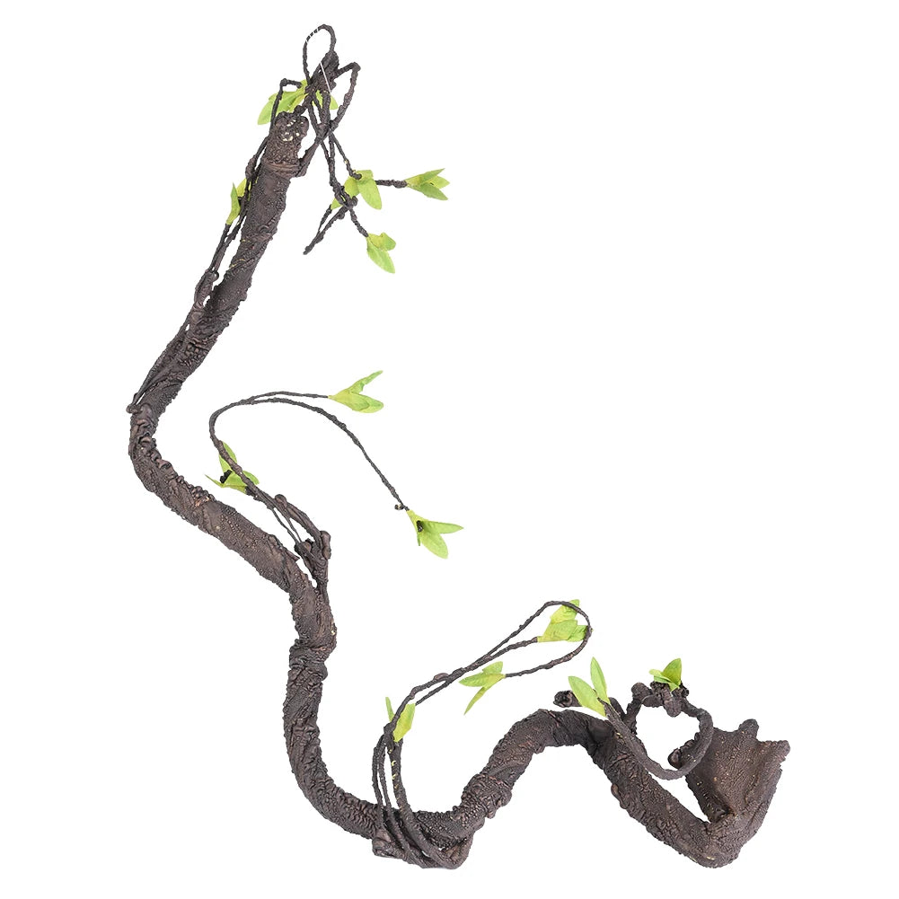 Artificial Jungle Vines with Leaves – Bendable Climbing Décor for Reptile Enclosures