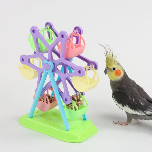 Ferris Wheel Bird Treat Feeder – Interactive Foraging Toy