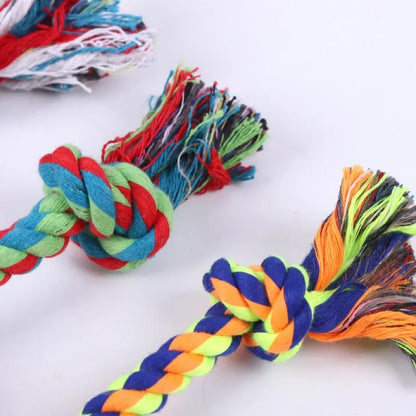 Colourful Cotton Rope Tug Toy – Durable Double Knot Design