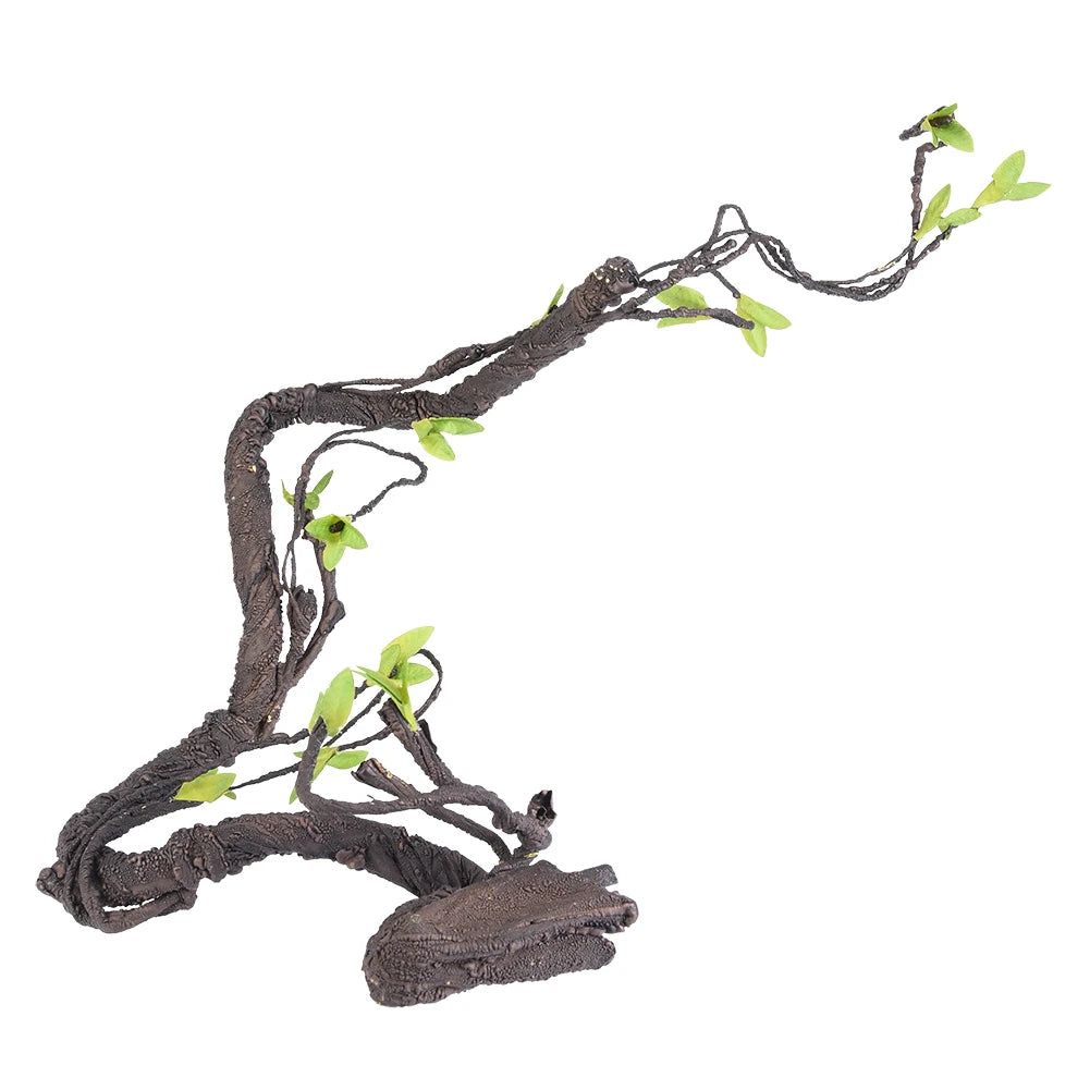 Artificial Jungle Vines with Leaves – Bendable Climbing Décor for Reptile Enclosures