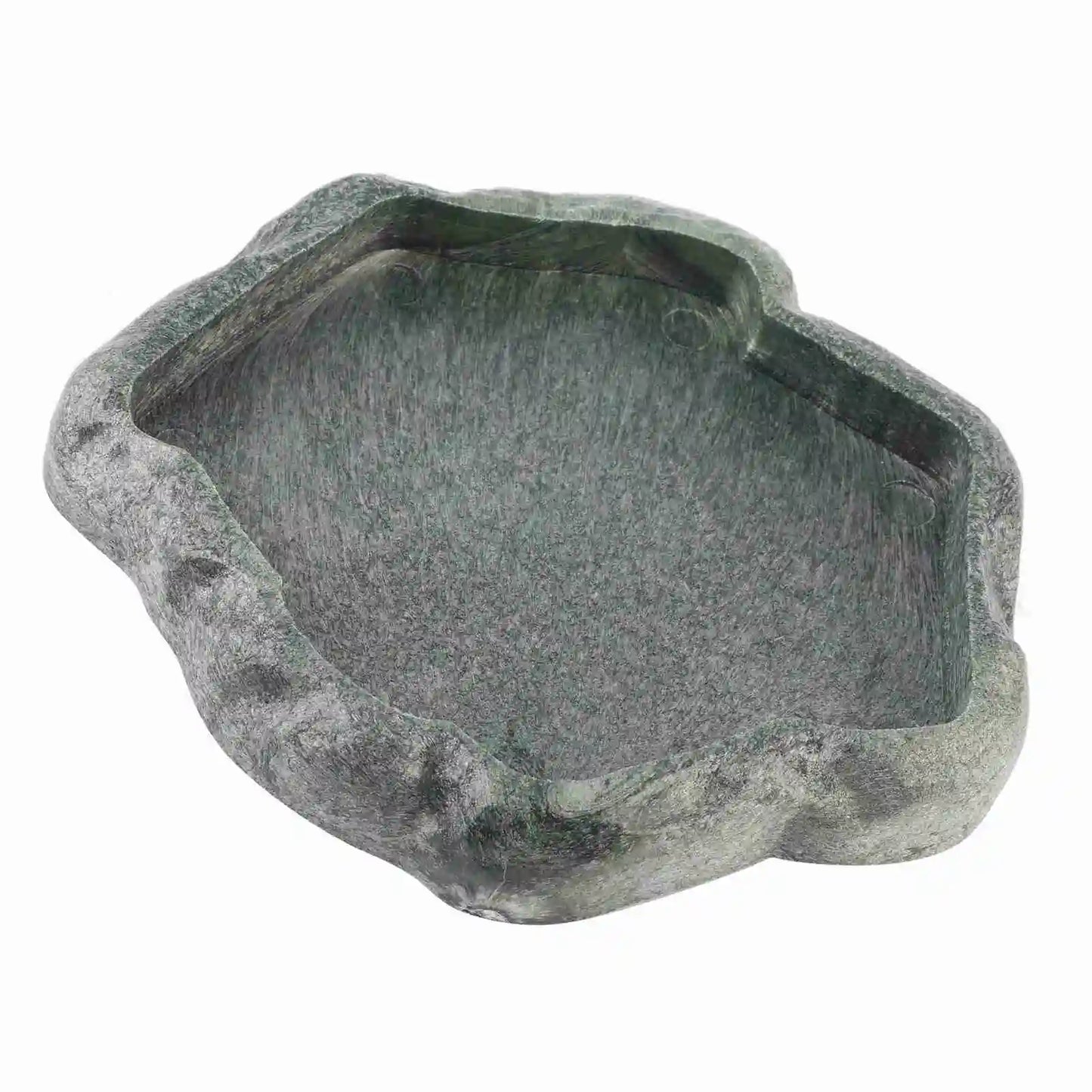 Rock-Style Reptile Feeding Bowl – Natural Look Resin Dish