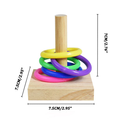 Bird Ring Toss Training Toy – Interactive Learning Play Set for Birds