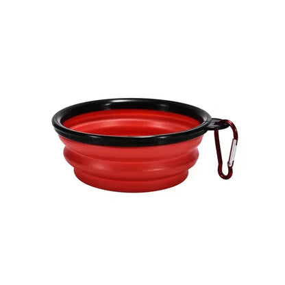 Collapsible Travel Pet Bowl with Clip – Portable Food & Water Dish