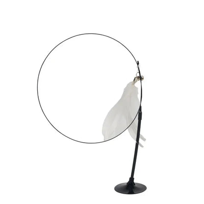 Suction Cup Cat-Teasing Wand – 90cm Interactive Feather Toy