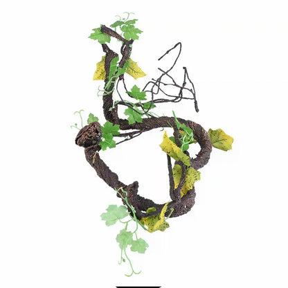 Artificial Jungle Vines with Leaves – Bendable Climbing Décor for Reptile Enclosures