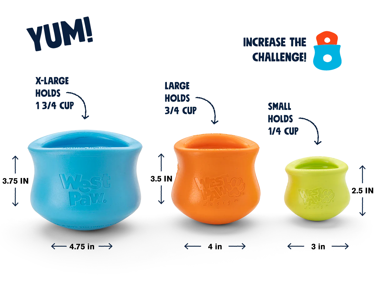 West Paw Toppl Treat Toy – Interactive Puzzle & Slow Feeder