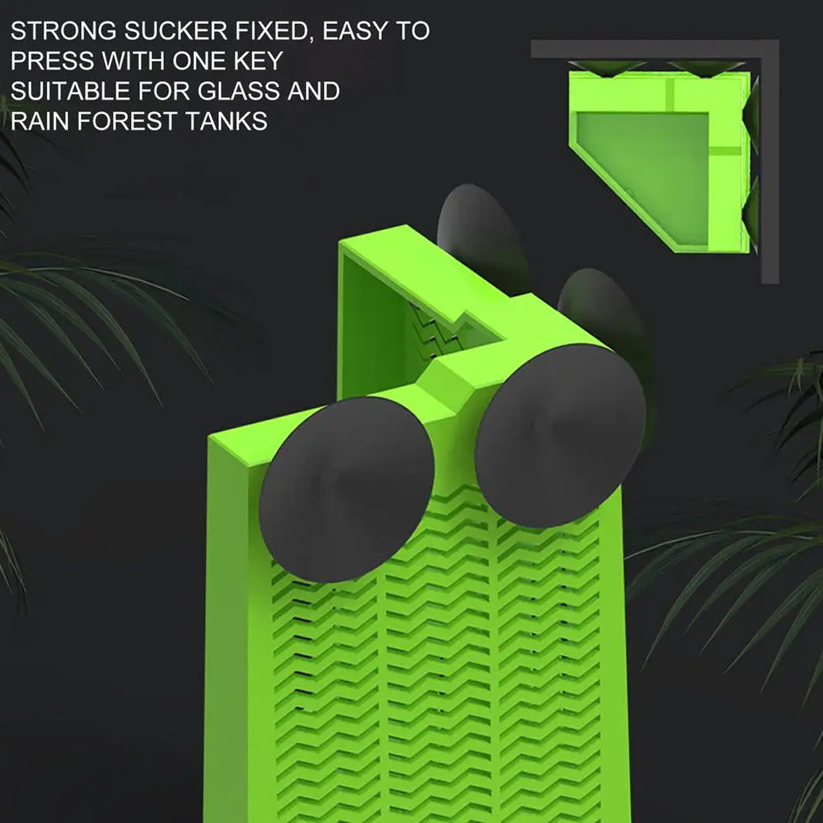 Green Reptile Feeding Station with Anti-Escape Design