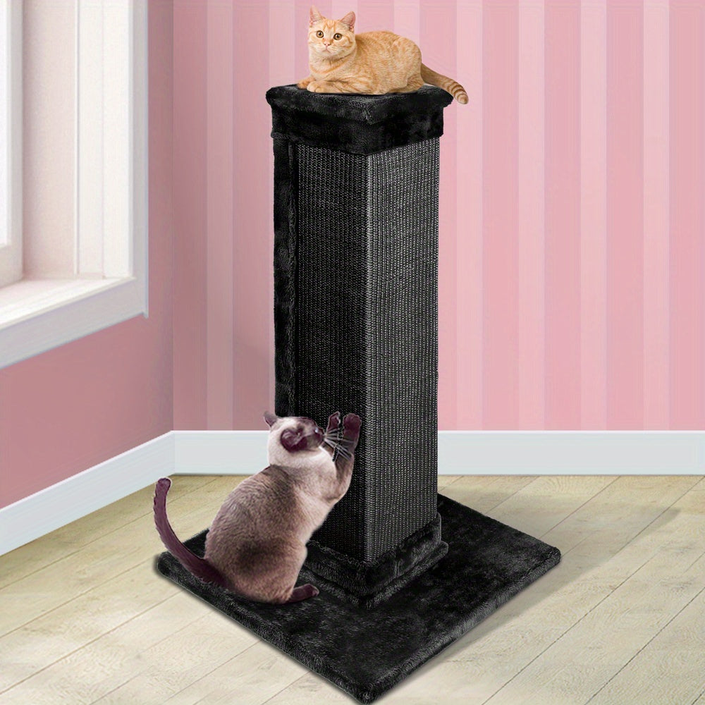 BEASTIE Natural Sisal Cat Scratching Post – Tall & Sturdy Design