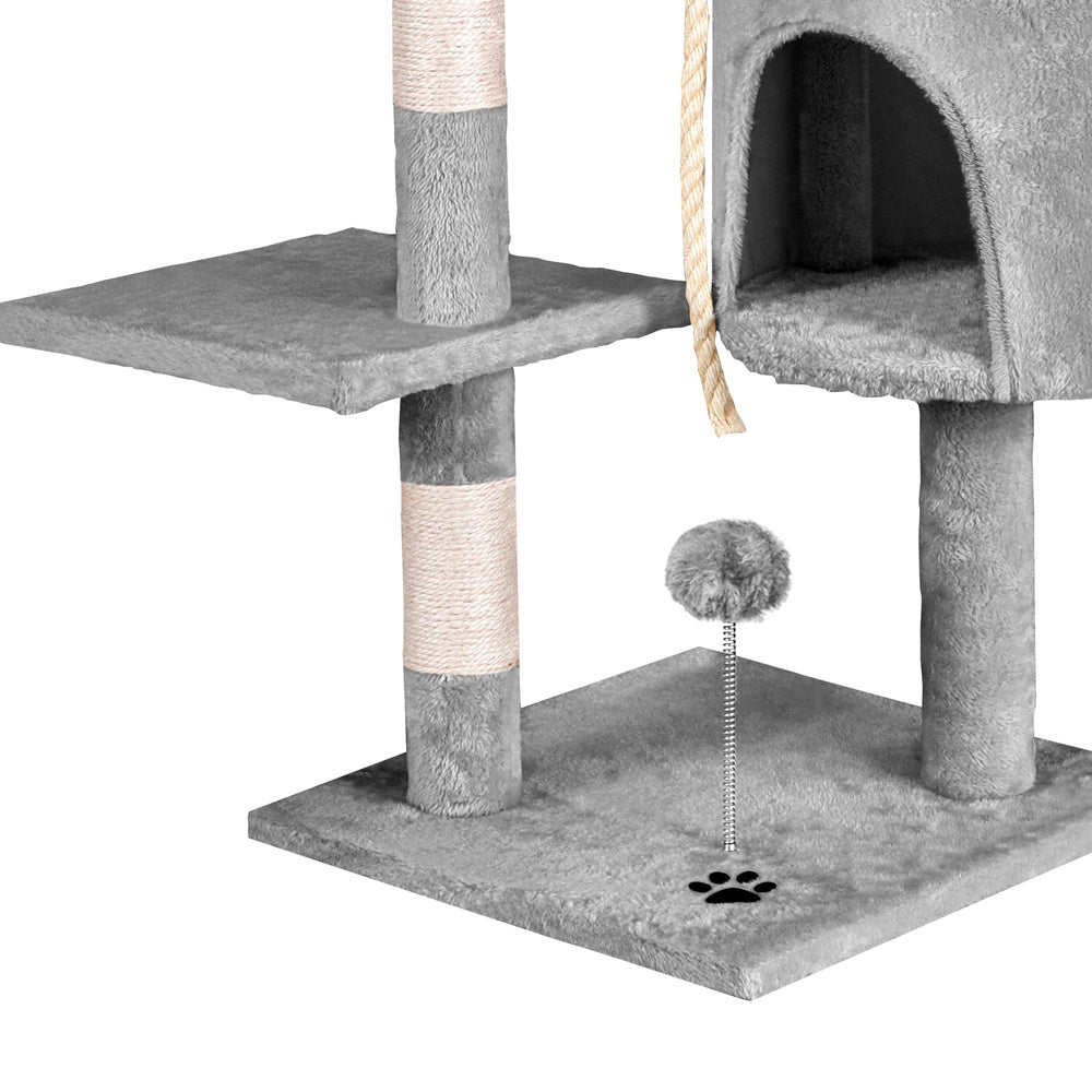 Multi-Level Cat Tree Tower with Scratching Posts & Hideaway