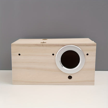 Natural Wooden Bird Nesting Box