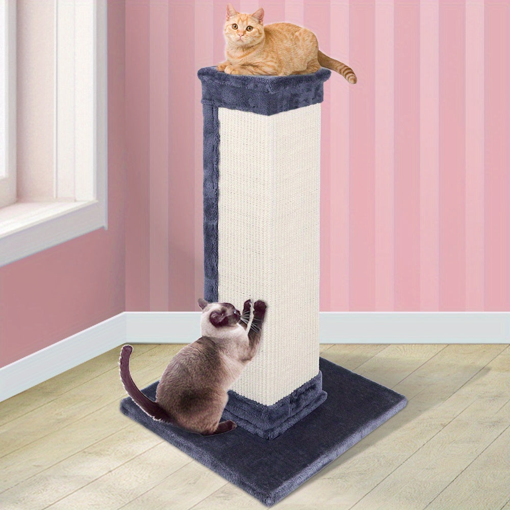 BEASTIE Natural Sisal Cat Scratching Post – Tall & Sturdy Design