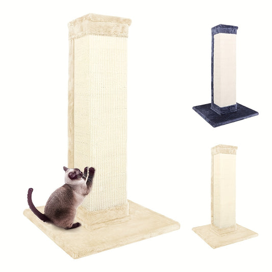 BEASTIE Natural Sisal Cat Scratching Post – Tall & Sturdy Design