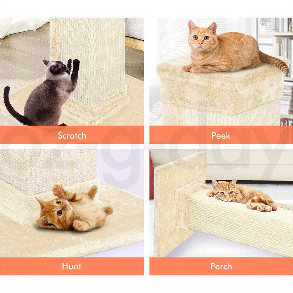 BEASTIE Natural Sisal Cat Scratching Post – Tall & Sturdy Design