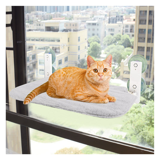 Window-Mounted Cat Hammock with Plush Cushion