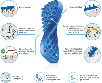 PET+ME Silicone Grooming Brush