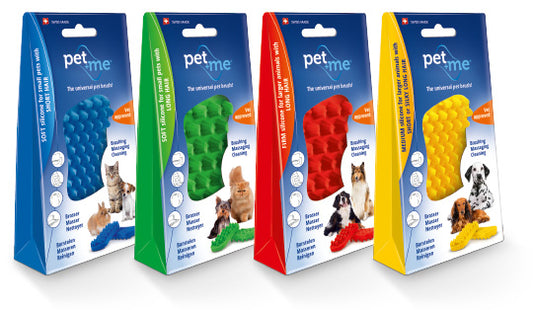 PET+ME Silicone Grooming Brush – Multi-Coat Pet Brush (4 Variants)
