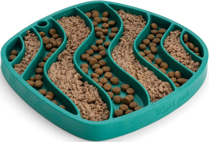 West Paw Feast Mat – Slow Feeder & Lick Mat (Bubbles/Waves)